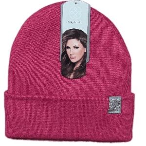 Daisy Fuentes Reddish Pink Knit Beanie, NWT, (PMB3)